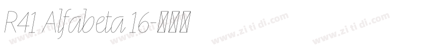 R41 Alfabeta 16字体转换